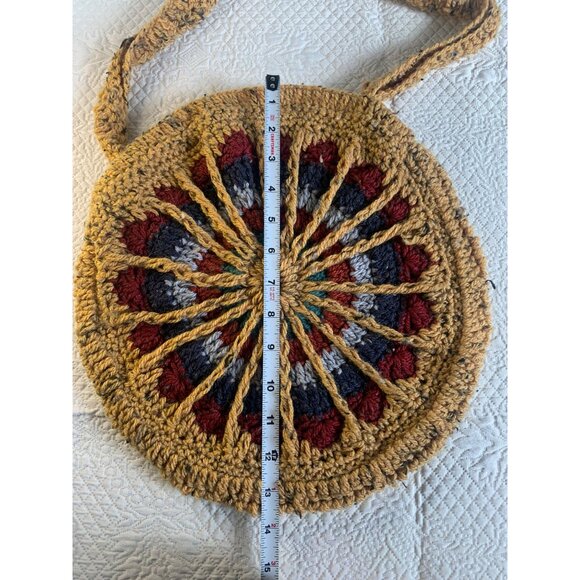 Handmade Round Hand Crocheted Handbag - New - Picture 5 of 11